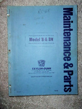Taylor Dunn Model B Bn Serial 54834 And Up 1979 Up Parts Maintenance Manual