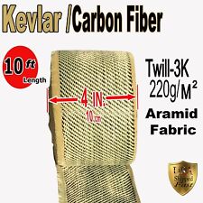 4 In X 10 Ft - Made With Kevlar-carbon Fiber Fabric- Yellow-black-3k200gm2