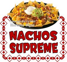 Nachos Supreme Decal Food Truck Concession Vinyl Sign Sticker Bw