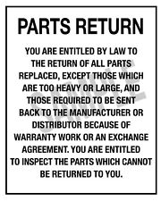 Michigan Consumer Information Auto Parts Return Poster Banner Auto Shop Display
