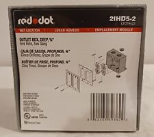Raintight Outlet Box 2-gang 34 Hub. 2ihd5-2 Red Dot. Newsealed. Ships Free