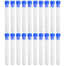 20 Pcs Test Tube Tubes Storage Caps Clear Glass Bottle Cover
