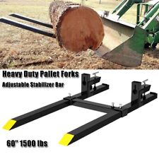 1500lbs 60 Tractor Pallet Forks Clamp On Skid Steer Loader Bucket Quick Attach