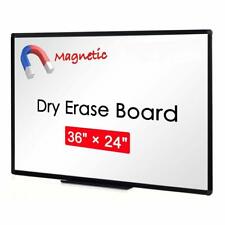 Viz-pro Magnetic White Board 36 X 24 Aluminium Frame Dry Erase Board For School