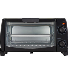 4slice Black Toaster Oven With Dishwasher-safe Rack Pan3piece-toast-bake-broil