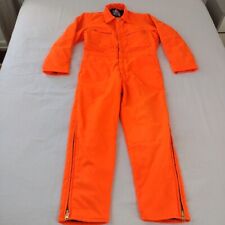 Vintage 70s80s Lee Outerwear Blaze Orange Hunting Coveralls Quilted Lined L Usa