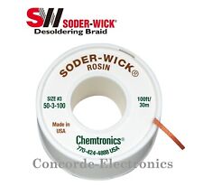 Soder-wick 50-3-100 Desolder Braid 100 0.08 2.0mm Green Medium Size Pads