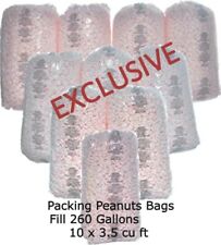 Foam Popcorn Ten Large Bags Fill 260 Gallons 10 X 3.5 Cu Ft Pink Packing Peanuts
