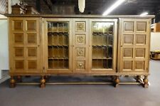 Carved Walnut Breakdown Display Caseclothing Cabinet.8-panelglass Doors.103w