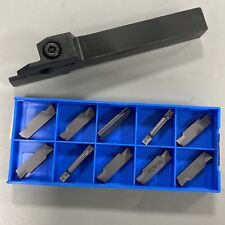 Lathe Cut-off Grooving Parting Tool Holder 10pcs Mgmn300 Insert Blades Wrench