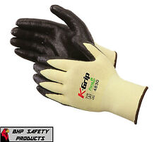 Liberty K-grip Cut Resistant Work Gloves Made With Kevlar Nitrile Palm Medium