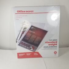Office Depot Standard Weight Sheet Protectors 8 12 X 11 Non-glare 50 Ctnew