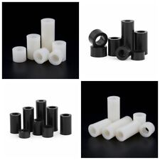 Plastic Nylon Round Non-thread Column Standoff Spacer Abs Washer Black White