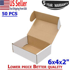 50 Pack 6x4x2 Corrugated Mailers Paper Boxes Cardboard Small Shipping Boxes