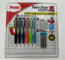 Pentel Twist-erase Click Automatic Pencil Set 0.7mm Long Eraser Refills 15 Pack