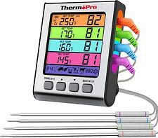 Thermopro Tp17h Meat Thermometer For Grilling And Smoking With 4 Probes Cooking