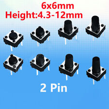 Middle 2 Pin 6x6mm Tactile Push Button Pcb Switch Miniatureminismall Momentary