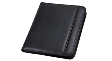 Padfolio Binder Secure Zippered Closure Portfolio Leather Business Universal Tab