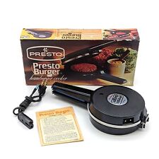 Vintage Presto Burger Hamburger Cooker Electric Griddle Broiler Mb1