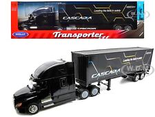 Freightliner Cascadia Truck Black Wcontainer 132 Diecast Model Welly 32696
