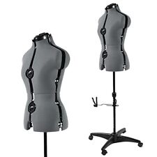 Adjustable Dress Form Mannequin For Sewing Female Size 6-14 Small Gray
