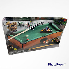 Game Night Table Top Pool With 6 Shot Glasses With Stand New