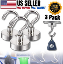 3 Pack Strong Magnet Hooks Heavy Duty Magnetic Hooks For Home Kitchen 25lbs 