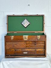 Vintage H. Gerstner Son 7 Drawers Oak Wood Machinist Tool Chest Box