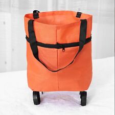 Portable Foldable Shopping Cart Trolley Bag With Wheels Reusable Organizer