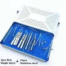 21pcs Ophthalmic Cataract Eye Micro Surgery Surgical Instruments With Case Box