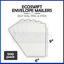 500 Ecoswift White Self-seal Mailing Shipping Kraft Paper Envelope 28 Lb. 6 X 9
