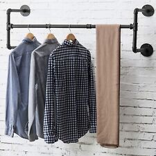 Black Hanging Clothes Display Garment Rack Industrial Pipe Style Clothes Rack