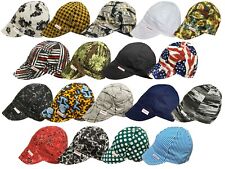 Nwt 3 Welding Welders Hat Comeaux Caps Assorted Print Reversible 100 Cotton