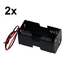 2x 4-aa Battery Spring Clip Holder Case Plastic Box Tow Layers Stacked 6vdc