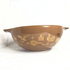 Pyrex Early American 4 Qt Cinderella 444 Brown Gold Nesting Mixing Bowl