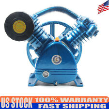 21cfm 5hp V-style 2-cylinder Air Compressor Pump Motor Head Double Stage 175 Psi