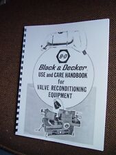 Black Decker Valve Grinder Manual Seat Refacer