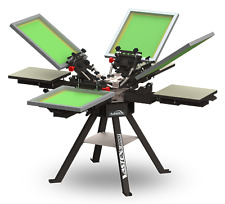 Vastex V-1000 Professional Screen Printing Manual Press 4 Station 4 Color V1-44