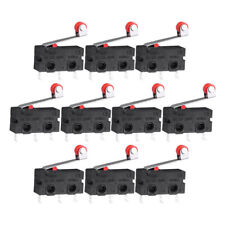 Winomo 10 Pcs Mini Micro Limit Switch Roller Lever Arm Spdt Snap Action Switch