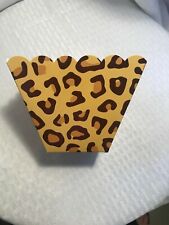 Animal Print Leopard Party Supplies Popcorn Treat Boxes 5x4x2.5 8ct.