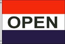 Open Flag Red White Blue Store Banner Advertising Business Sign 3x5