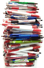 Wholesale Lot Of 100 Misprint Ink Pens Ball Point Plastic Retractable Pens Mixed