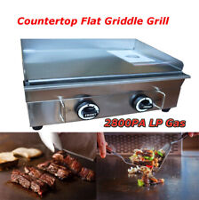 New Commercial Kitchen Countertop Flat Griddle Grill 2800pa Lp Gas Teppanyaki