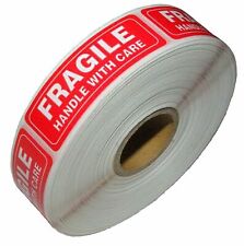 1 Roll 1000 1 X 3 Inches Fragile Handle With Care Stickers Labels Fast Shipping