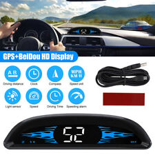 Digital Speedometer Universal Gps Car Hud Head Up Display Mph Overspeed Alarm Us