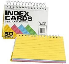 Spiral Bound Colored Index Card Books 3x5-inch Ruled Perforated Assorted