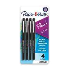 Flair Felt Tip Pens Medium Point 0.7 Mm Black 4 Count