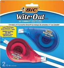 Bic Wite-out Brand Ez Correct Correction Tape 39.3 Feet 2-count Pack Of White.
