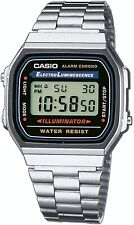 Casio Mens Quartz Illuminator Alarm Chronograph 36mm Watch A168w-1
