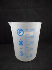 Fisherbrand Plastic 1000ml 1l Polypropylene Graduated Pourout Low-form Beaker